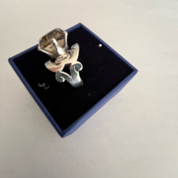 Smokey topaz sterling vintage ring - Picture 2 of 16